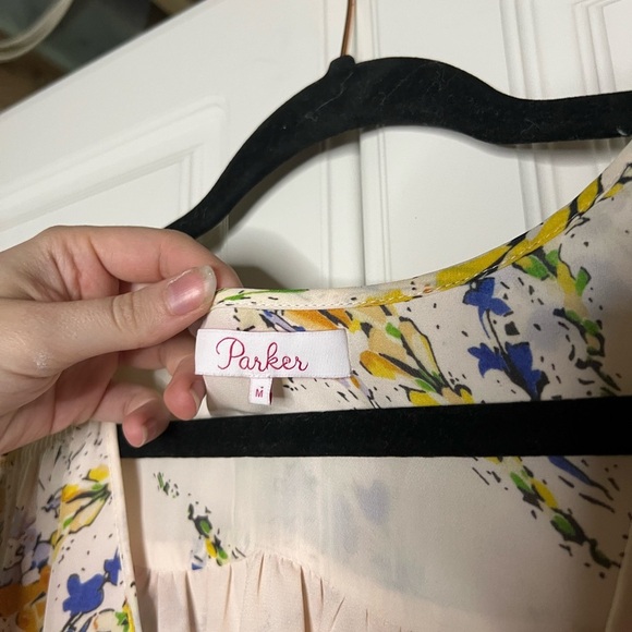 Parker Floral Tiered Silk Blend Dress - Picture 5 of 11